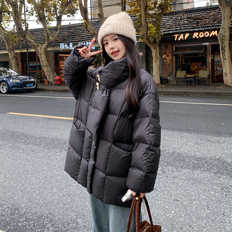 大货已出！买家秀2026冬季牛角扣围脖款羽绒服123-8691-P275-K408,女装羽绒服,浙宝123