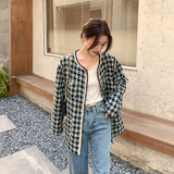 现货有！2022秋冬新款小香风格子外套女123-8855-P155-K218，女装毛呢外套，浙宝123