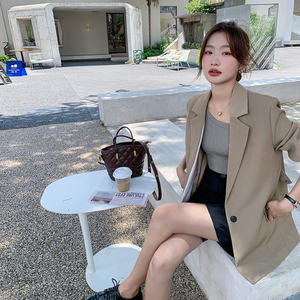 现货有！2022秋新款拼接撞色西装外套女123-8818-P115-K168图片