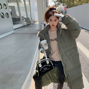 设计款！冬季新款咸菜绿中长款大毛领服123-M102-P195-K288图片