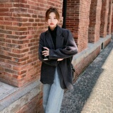 今年流行气质灯芯绒小西装外套女秋季2024新款休闲高级感灰色西服，女装西装，浙宝123