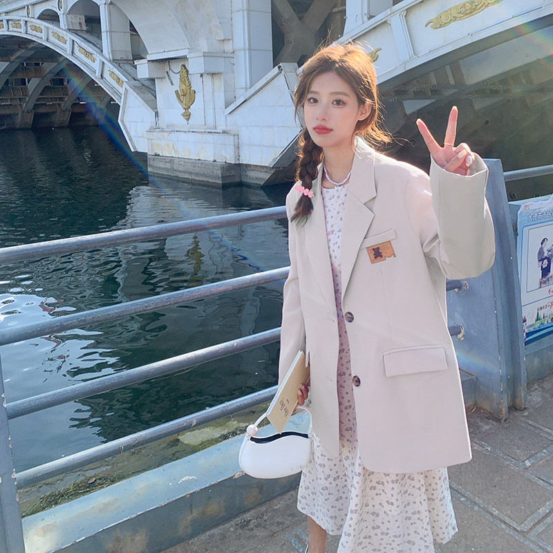 有买家秀！2025春季新款三色贴标西装外套女123-W808-P120-K178,女装西装,浙宝123
