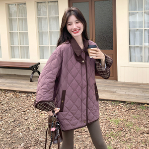 新款！2025冬季90绒菱格拼接羽绒服女B123-7767-P295-K438