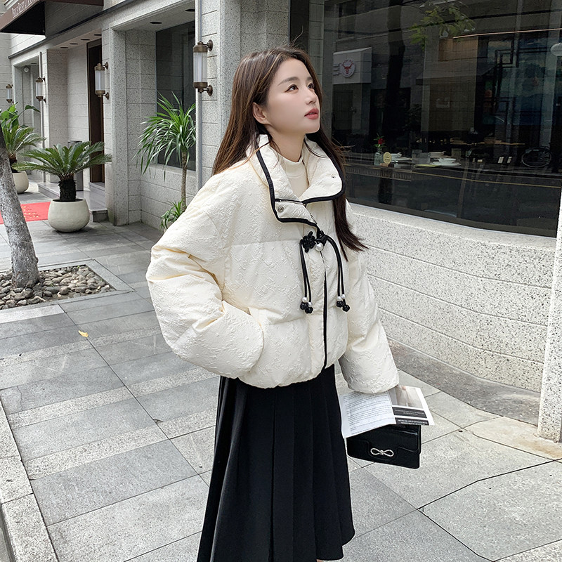 现货！2026冬季风短款提花90绒羽绒服女123-8650-P245-K368,女装羽绒服,浙宝123