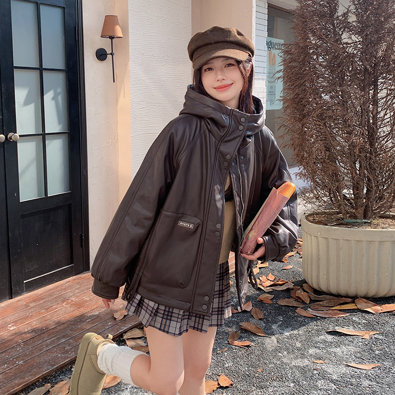 大货已出！2025冬季新款pu水洗皮羽绒服外套123-918-P265-K388,女装羽绒服,浙宝123