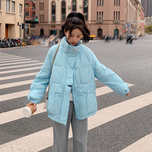 新款！2022冬季蒂芙尼蓝设计感羽绒服123-Y06-P255-K348