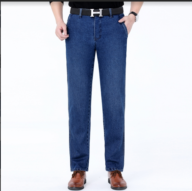 25新款苹果中高腰直筒纯棉宽松男士牛仔裤长休闲中老年商务男装,男装,牛仔裤,淘宝优惠券,粉丝福利购,淘宝优惠卷