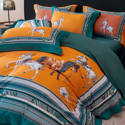 欧式100支长绒棉动物亲肤四件套