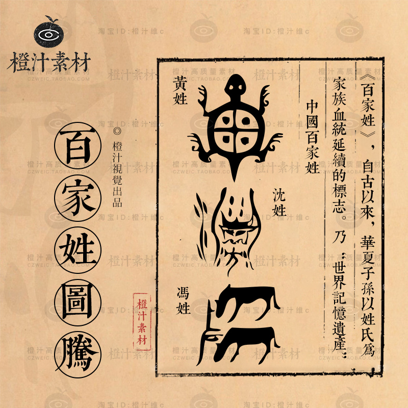 图案姓氏ai图腾古代设计百家姓纹样png文化图片矢量中国素材传统