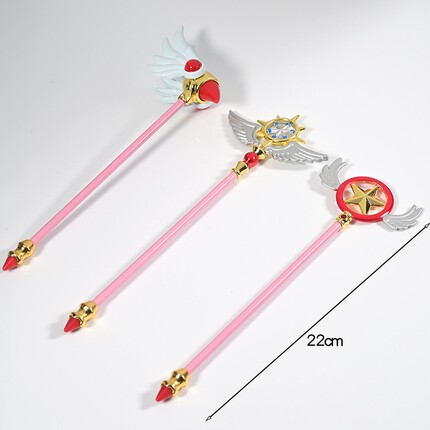 百变小樱魔法棒22cm中号鸟头星星梦之杖金属杖cos道具礼品