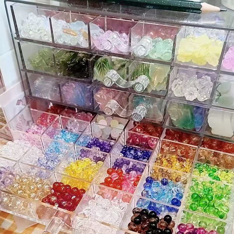 珠子收纳盒装散串珠分格