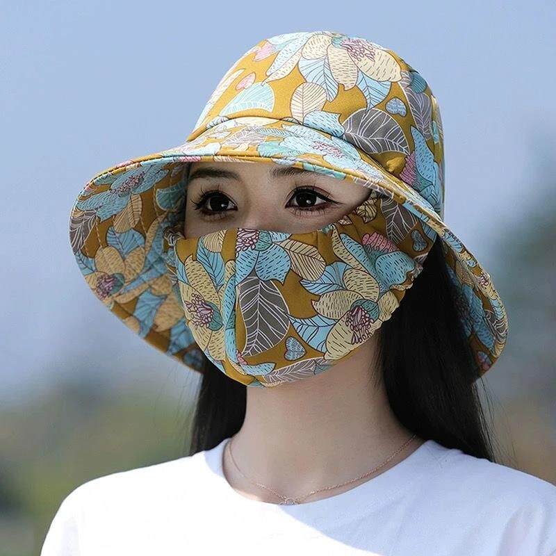 新款防晒帽子女遮阳帽口