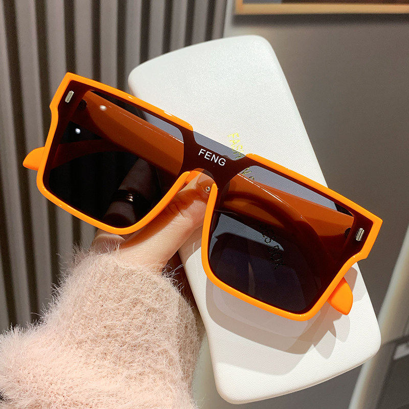 方形太阳眼镜男款大脸男生网红高级感痞帅潮防晒眼睛女士太阳镜开