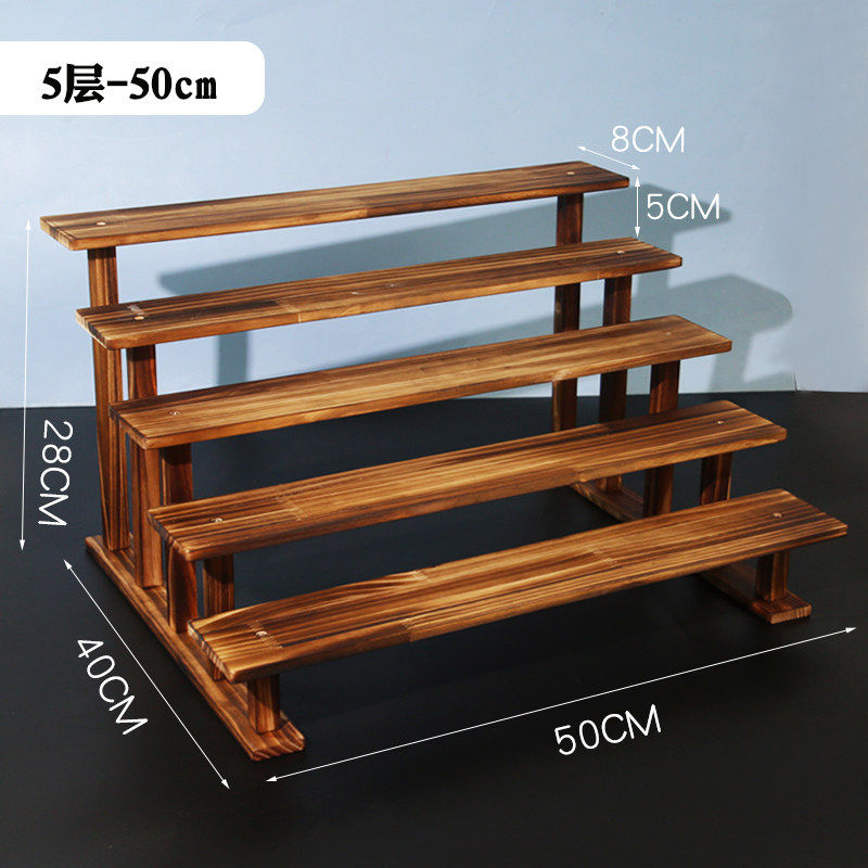 复古展示架古玩文玩陶瓷茶杯摆放收纳实木架子小花架盲盒架小摆件