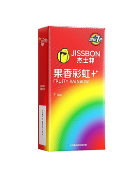 避孕套杰士邦彩虹水果味超薄润滑
