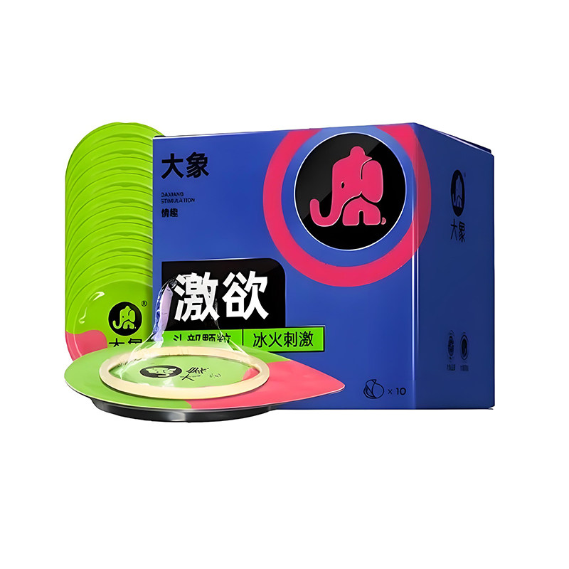 大象K纹避孕套颗粒热感冰火两重天狼牙超薄裸入安全套套情趣正品