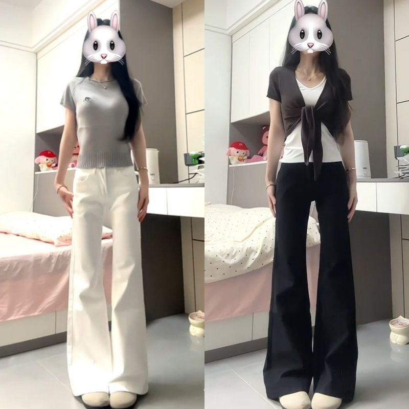 中大童韩系纯色新款学生显瘦休闲儿童牛仔裤