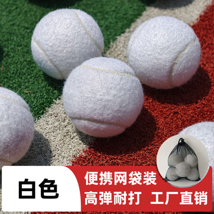 白色网球训练球603初学专业进阶比赛有压高回弹散装网球高弹耐打