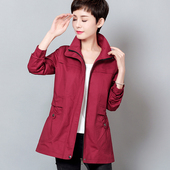 风衣大码 2025春装 显瘦外套女 中年女装 短款 新款 夹克上衣春秋妈妈装