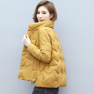 2025冬装新款轻薄羽绒服女短款宽松中年40岁50小个子妈妈立领外套