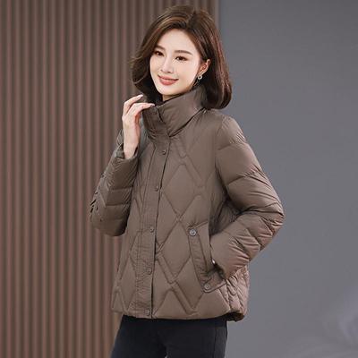 短款中年女士妈妈冬季羽绒服洋气