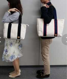 日本外贸原单新品 新款 VISARUNO帆布手提单肩女包购物袋男包通勤