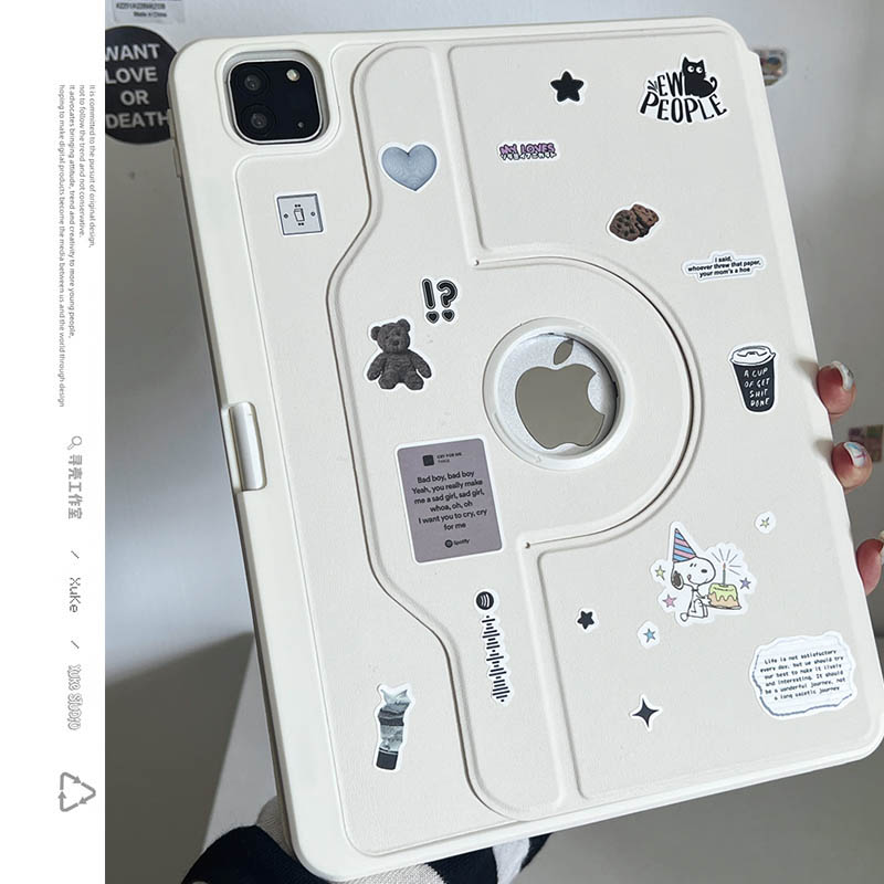 【电压旋转】韩风星星小熊适用2025ipadpro保护套air7壳苹果平板11寸345S6带笔槽第十代12.9寸matepad华为Air