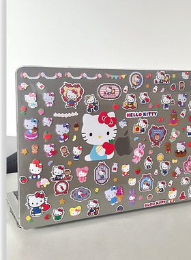 寻壳适用卡包kitty苹果macbookair保护壳mac笔记本2025款电脑pro套macpro14寸13简约airm2透明M1配件硬16mbp5