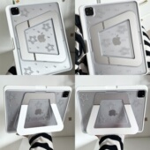 ins韩风钻石星星金属支架ipad壳适用苹果华为2025ipadpro保护套支架平板Air34689壳笔槽第十代12.9寸matepadS