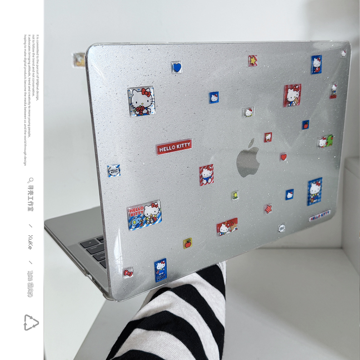 木悦kitty凯蒂猫2026款适用macbookair保护壳13.6寸m4苹果macbookpro套15笔记本电脑14寸6键盘膜air透明8硬97