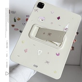 ins韩风长帽小天使乳白色支架适用三星华为2025ipadpro保护套TPU平板Air3467壳第十代小红米Matepad女S软89A1