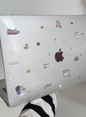 喵星趣味天地2026款适用macbookair保护壳13.6寸m4苹果macbookpro套15笔记本电脑14寸6键盘膜air透明8硬9可爱