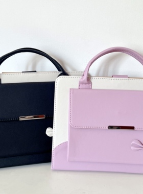 寻壳蝴蝶结手提包适用苹果平板2022ipad10mini6/4壳第十九八代19防摔21英寸8全包5六7五皮质3air23保护套可爱