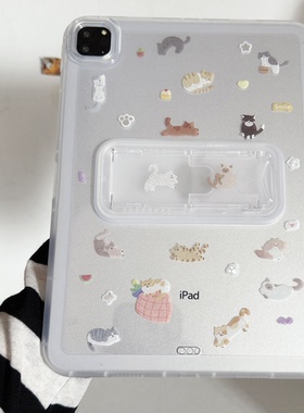 喵星童话王国可调节适用苹果三星华为2025ipadpro保护套平板Air34678壳第十代小米Matepad少女S可爱软9A猫咪1