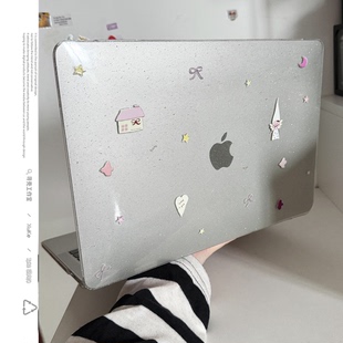 ins韩风长帽小天使2025款适用macbookair保护壳13.6寸m4苹果macbookpro套15笔记本电脑14寸6键盘膜air透明女8