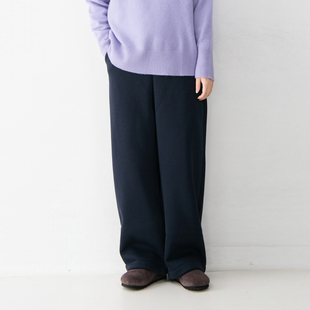 加绒加厚保暖卫裤SEAWHEN海维恩松紧腰系带女直筒棉质休闲长裤