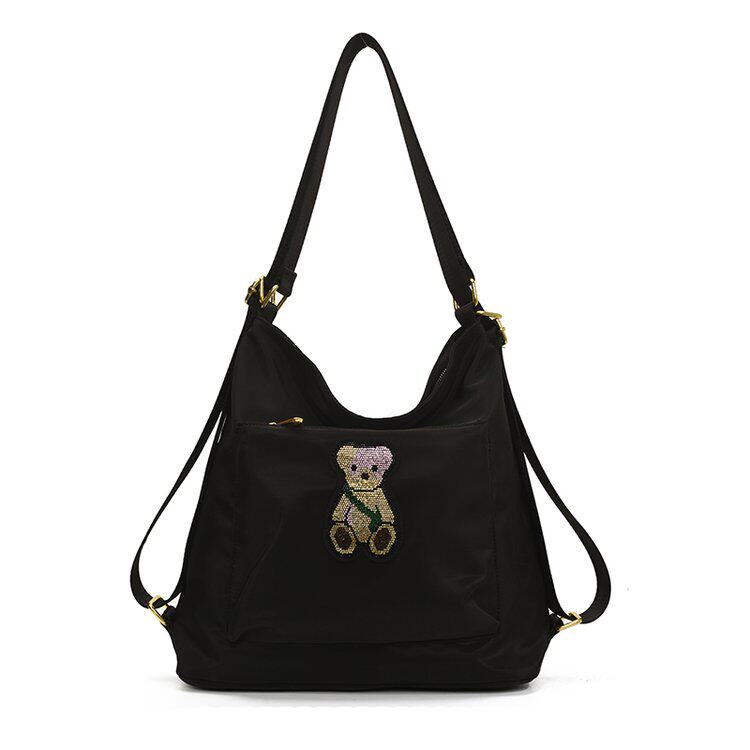 潮流休闲简约2025夏季新款通用款女包托特包牛津纺单肩斜挎双肩包