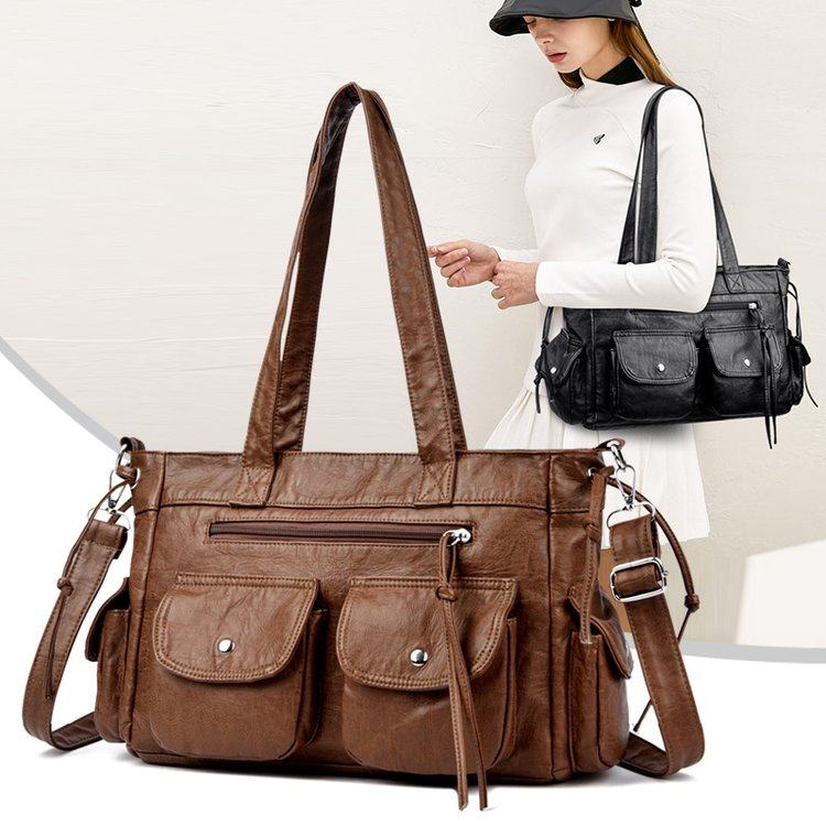 韩版休闲大容量通勤包托特包2026春季新款通用款女士包单肩手提包