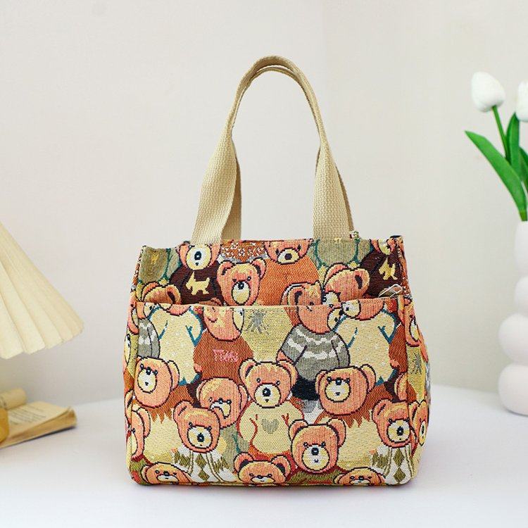 简约帆布包包女通勤包2026春季新款大容量小方包卡通手提包补课包,箱包皮具/热销女包/男包,小方包,淘宝优惠券,粉丝福利购,淘宝优惠卷