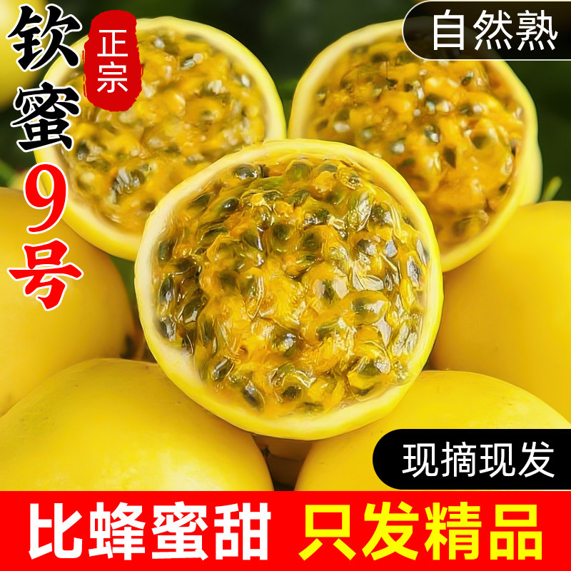 广西钦蜜9号黄金百香果5斤当季大果现摘原浆果酱整箱孕妇新鲜水果