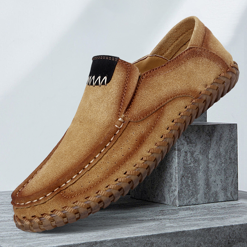 新款男鞋豆豆鞋真皮休闲懒人鞋男