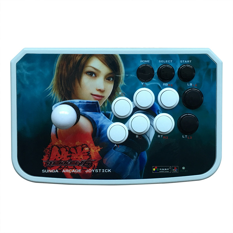 PS2 ARCADE FIGHTING GAME STICK THE KING OF FIGHTERS STREET FIGHTER TEKKEN NON-COMPUTER INTERFACE XUNJIA JOYSTICK