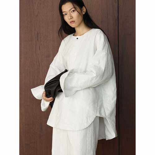 2026冬季新款韩版简约休闲圆领蕾丝双层棉服宽松显瘦保暖外套女
