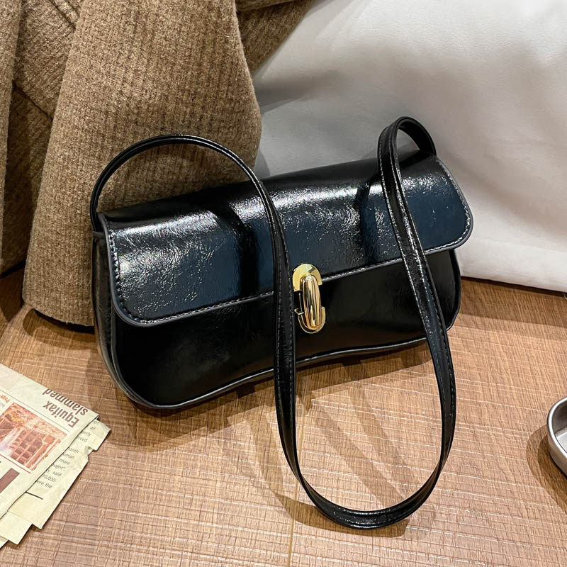 单肩包百搭时尚法棍包