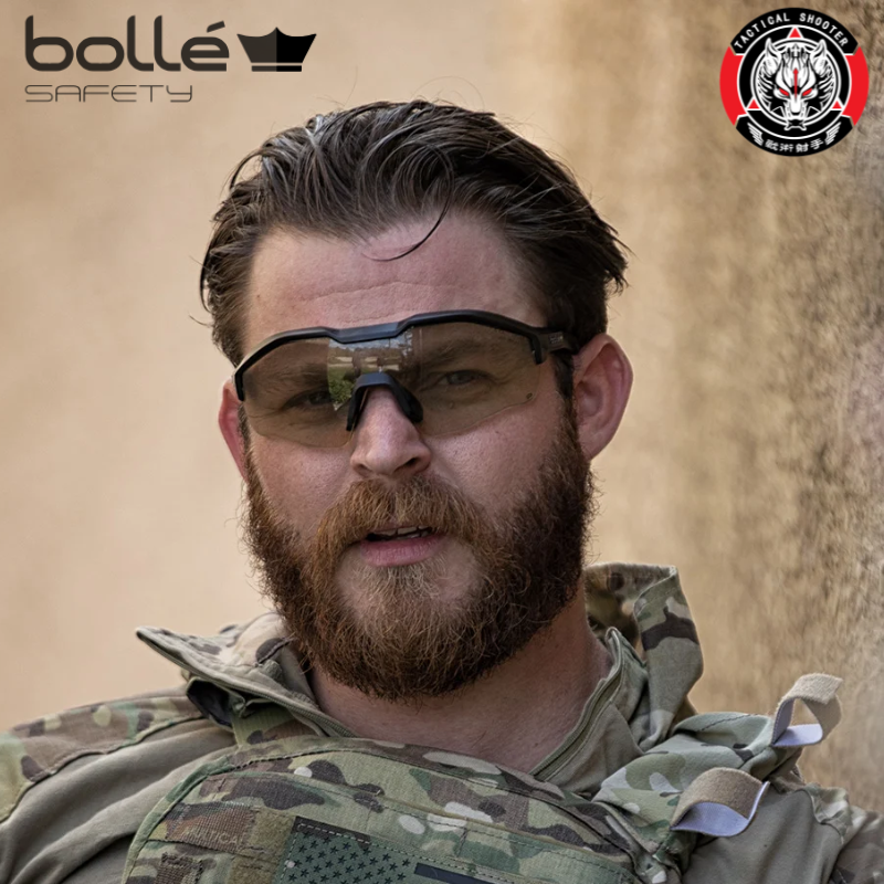 Bolle防弹MY6眼镜 军规防护防雾防刮适配头盔通讯系统CSP镜片可选