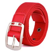 女士帆布腰带女款 牛仔裤 军训皮带简约韩版 红腰带男士 个性 青年