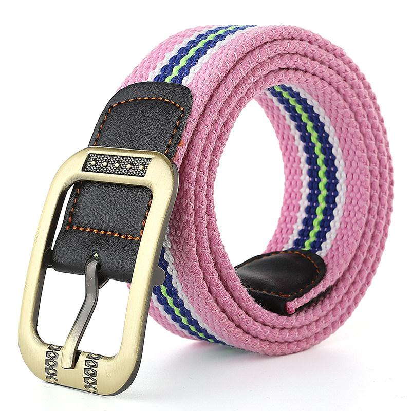 初中高中军训必备帆布腰带针扣男士皮带女裤带学生胖潮流军训腰带