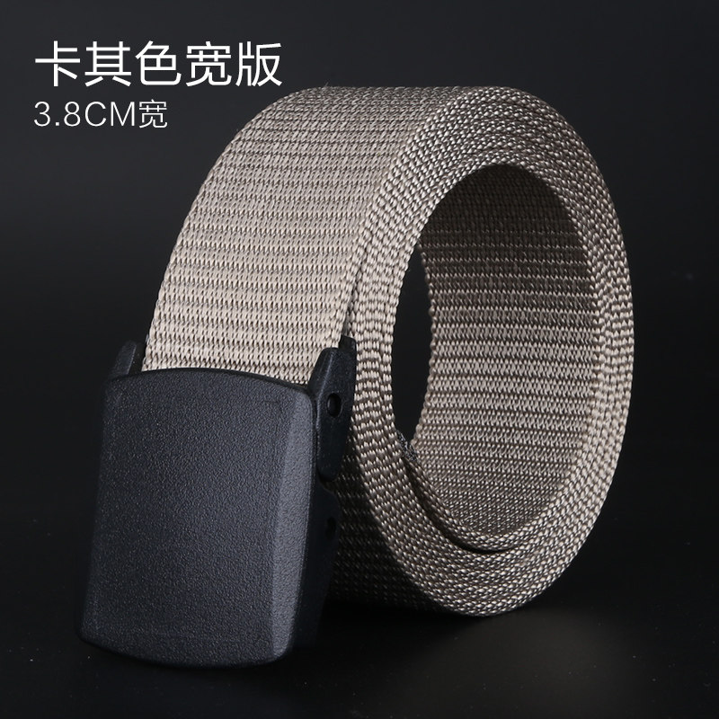 Canvas belts, men's and women's belts, youth without metal, tactical military training, automatic buckle, casual jeans, outdoor thumbnail 4