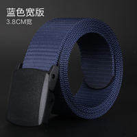 Canvas belts, men's and women's belts, youth without metal, tactical military training, automatic buckle, casual jeans, outdoor thumbnail 3