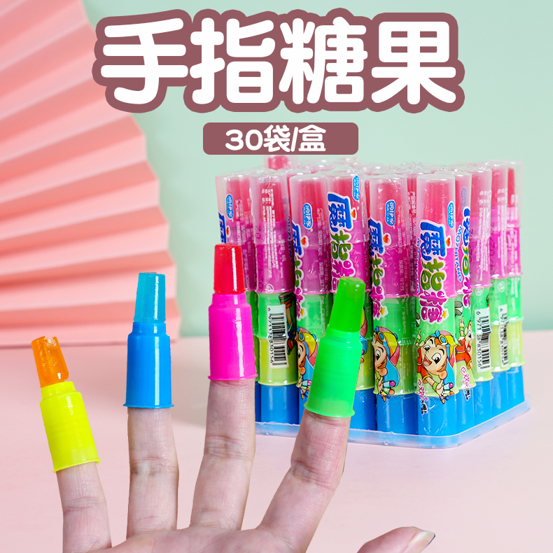 儿童手指糖网红棒棒糖创意弹簧糖拇指糖玩具糖糖果奖励学生小零食